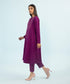 Women's Winter Unstitched Embroidered Dobby Purple 2 Piece Suit